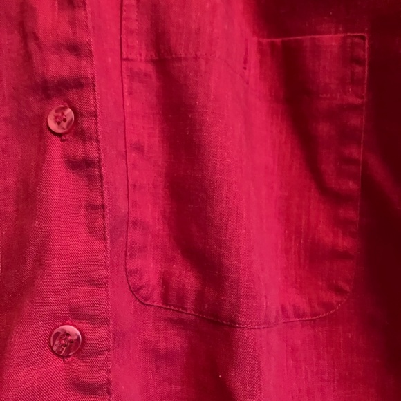 Lee Women’s Vibrant Red Casual Button Down Shirt - Picture 3 of 5